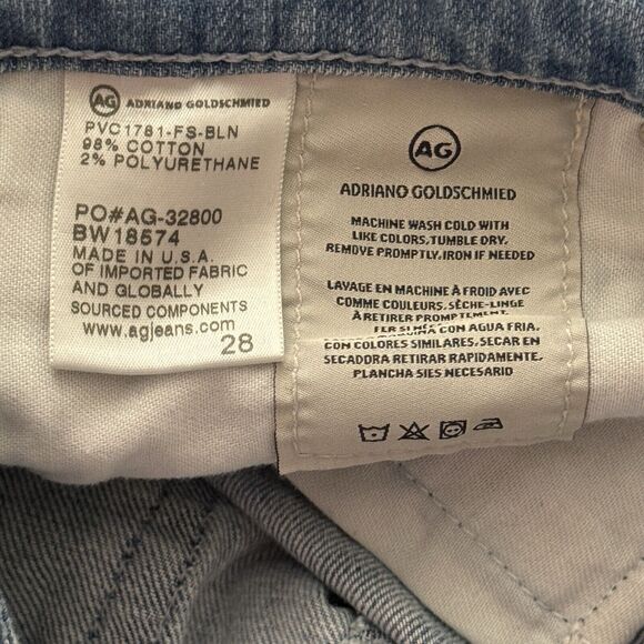 AG Adriano Goldschmied Jeans Womens 4 28" Blue Skinny Fading Everyday Casual - Picture 9 of 11
